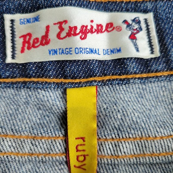 Red Engine Ruby Distressed Jeans Size 28 - Picture 12 of 14